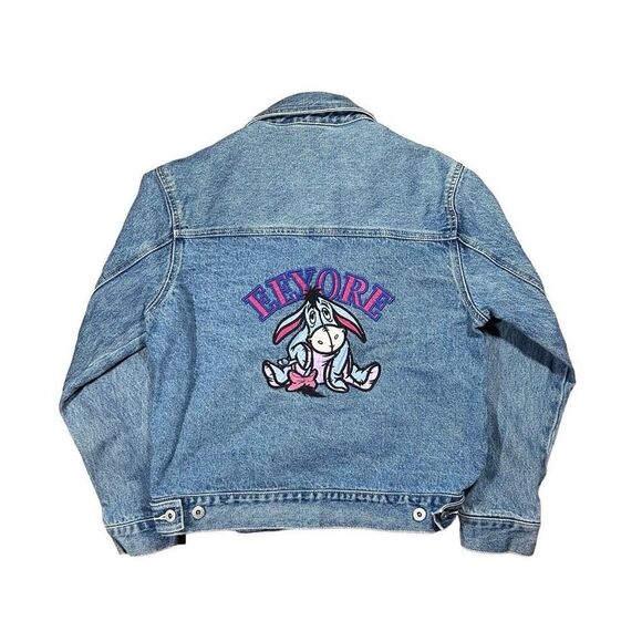 Vintage Eeyore Winnie The Pooh Embroidered Trucker Jean Jacket - Picture 3 of 5